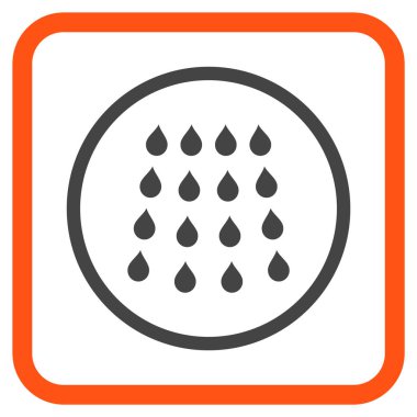 Damla vektör simgesi bir çerçeve içinde