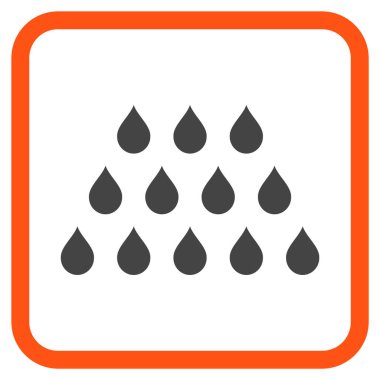 Damla vektör simgesi bir çerçeve içinde