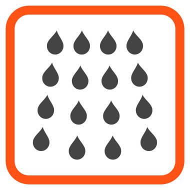 Damla vektör simgesi bir çerçeve içinde