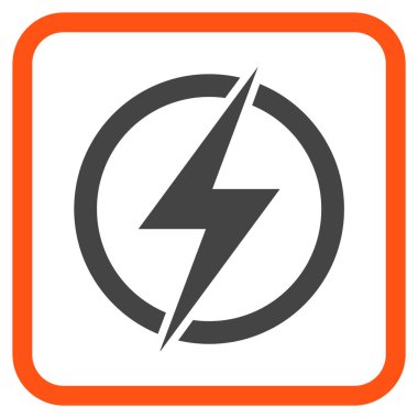 Elektrik vektör simgesi bir çerçeve içinde