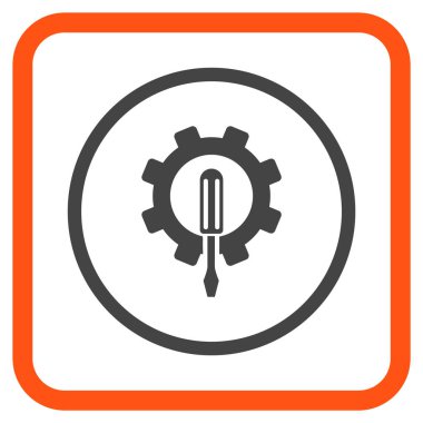 Bir çerçevedeki mühendislik vektör simgesi