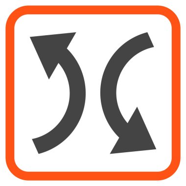 Exchange oklar bir çerçeve içinde simge vektör