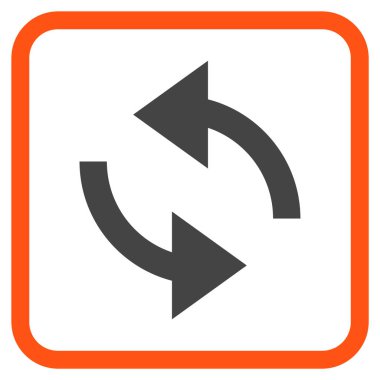 Exchange oklar bir çerçeve içinde simge vektör