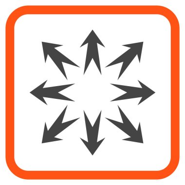 Genişletin okları vektör simgesi bir çerçeve içinde