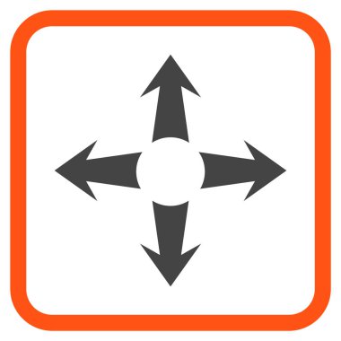 Genişletin okları vektör simgesi bir çerçeve içinde