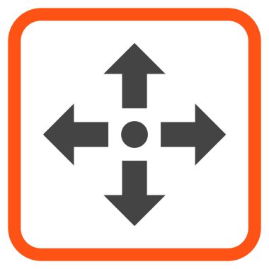 Genişletin okları vektör simgesi bir çerçeve içinde