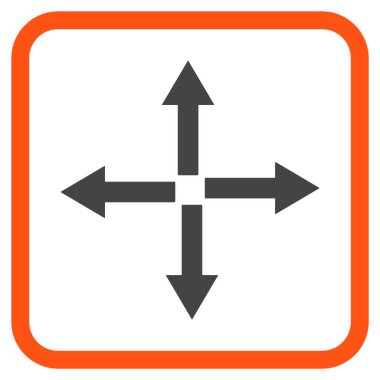 Genişletin okları vektör simgesi bir çerçeve içinde