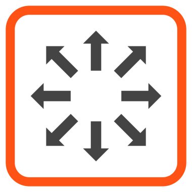 Oklar vektör simgesi bir çerçeve içinde patlayabilir