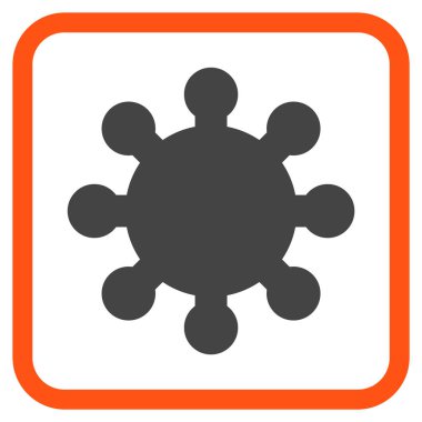 Dişli vektör simgesi bir çerçeve içinde