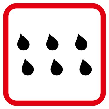 Damla vektör simgesi bir çerçeve içinde