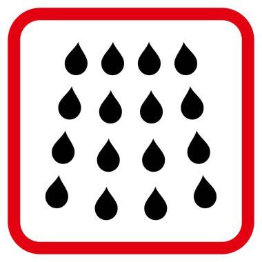 Damla vektör simgesi bir çerçeve içinde