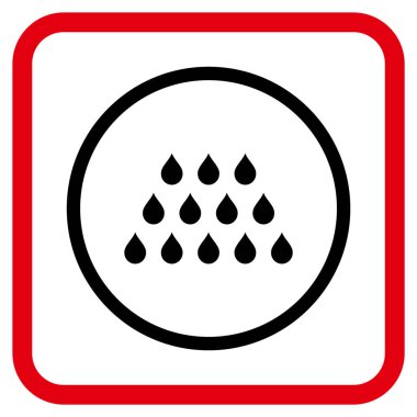 Damla vektör simgesi bir çerçeve içinde