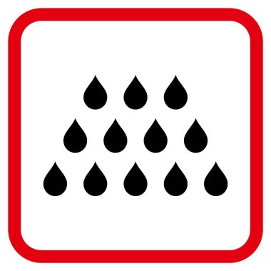 Damla vektör simgesi bir çerçeve içinde