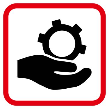 Bir çerçevedeki mühendislik hizmeti vektör simgesi