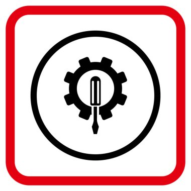 Bir çerçevedeki mühendislik vektör simgesi