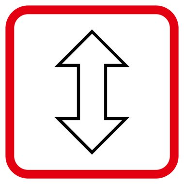 Exchange dikey vektör simgesi bir çerçeve içinde