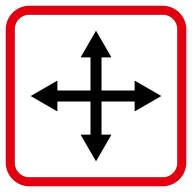 Genişletin okları vektör simgesi bir çerçeve içinde