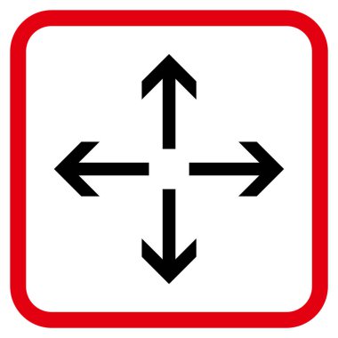 Genişletin okları vektör simgesi bir çerçeve içinde