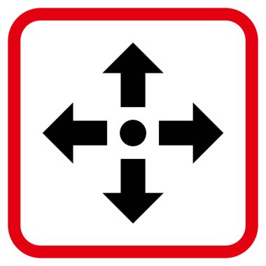 Genişletin okları vektör simgesi bir çerçeve içinde