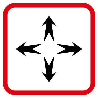 Genişletin okları vektör simgesi bir çerçeve içinde