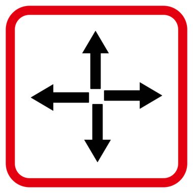 Genişletin okları vektör simgesi bir çerçeve içinde