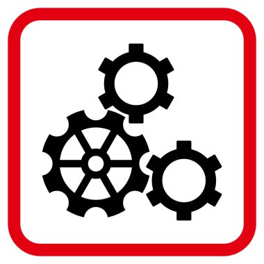 Gears'ı vektör simgesi bir çerçeve içinde