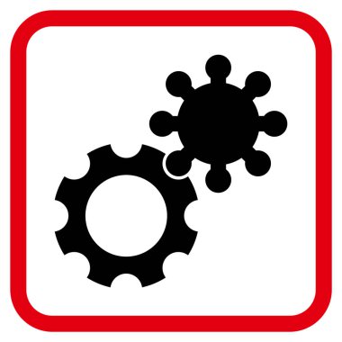Gears'ı vektör simgesi bir çerçeve içinde