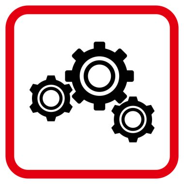 Gears'ı vektör simgesi bir çerçeve içinde