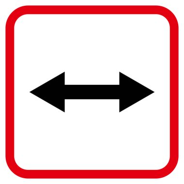 Yatay Çevir vektör simgesi bir çerçeve içinde