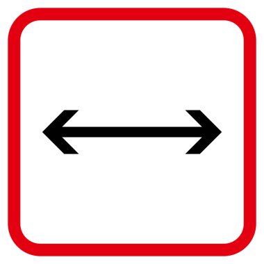 Yatay Çevir vektör simgesi bir çerçeve içinde