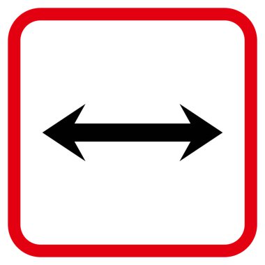 Yatay Çevir vektör simgesi bir çerçeve içinde