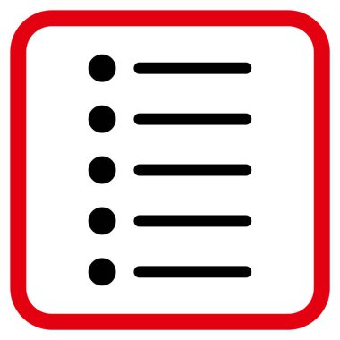 Öğeleri vektör simgesi bir çerçeve içinde