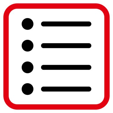 Öğeleri vektör simgesi bir çerçeve içinde