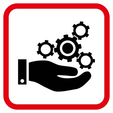 Mekanik Servisi vektör simgesi bir çerçeve içinde