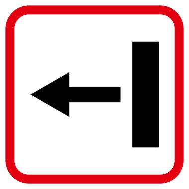 Sol vektör simgesi bir çerçevede çekin