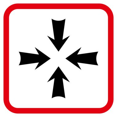 Oklar vektör simgesi bir çerçeve içinde azaltmak