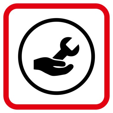 Onarım hizmeti vektör simgesi bir çerçeve içinde