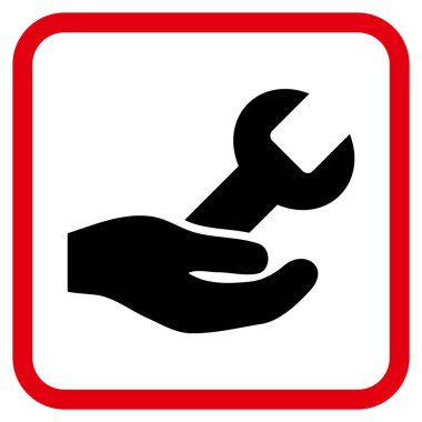 Onarım hizmeti vektör simgesi bir çerçeve içinde