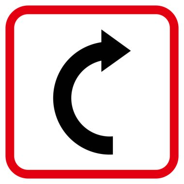 Doğru vektör simgesi bir çerçeve içinde döndürme