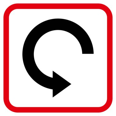 Doğru vektör simgesi bir çerçeve içinde döndürme