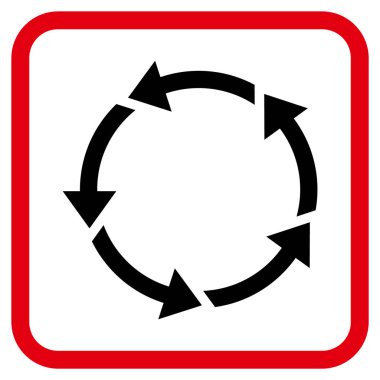 Döndürme vektör simgesi bir çerçeve içinde