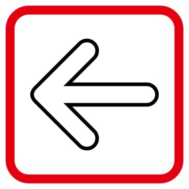 Yuvarlak ok vektör simgesi bir çerçevede yaptı.