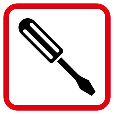 Tornavida vektör simgesi bir çerçeve içinde