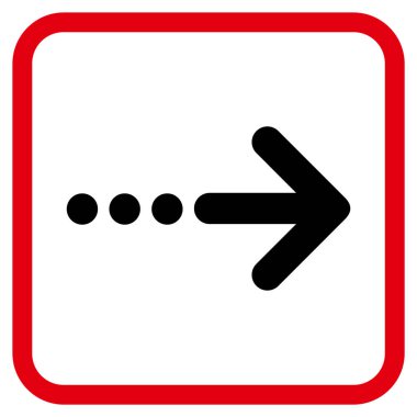 Doğru vektör simgesi bir çerçevede göndermek