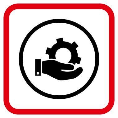 Hizmet vektör simgesi bir çerçeve içinde