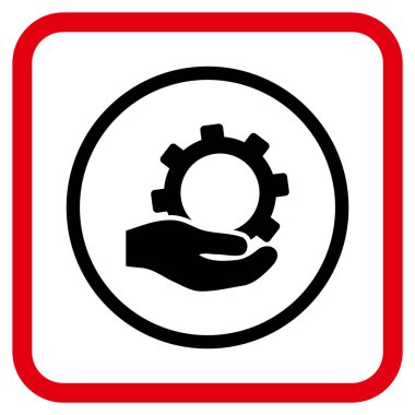 Hizmet vektör simgesi bir çerçeve içinde