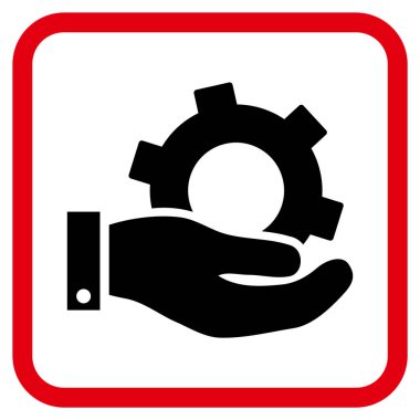 Hizmet vektör simgesi bir çerçeve içinde