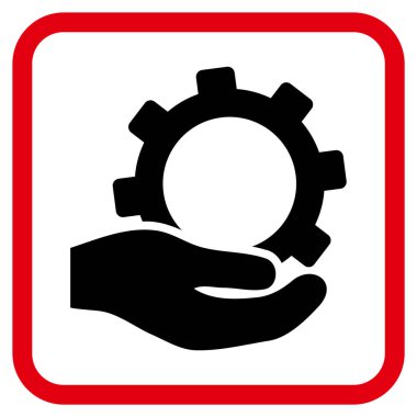 Hizmet vektör simgesi bir çerçeve içinde