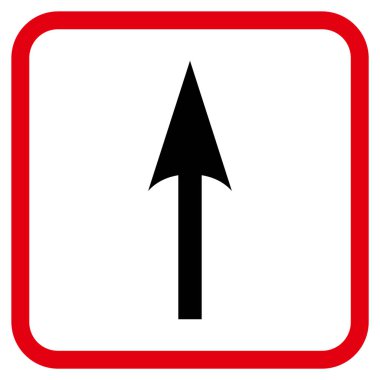 Vektör simgesi bir çerçeve içinde yukarı ok keskin