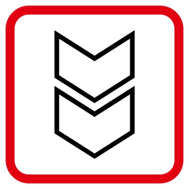 Vektör simgesi bir çerçeve içinde aşağı kaydır